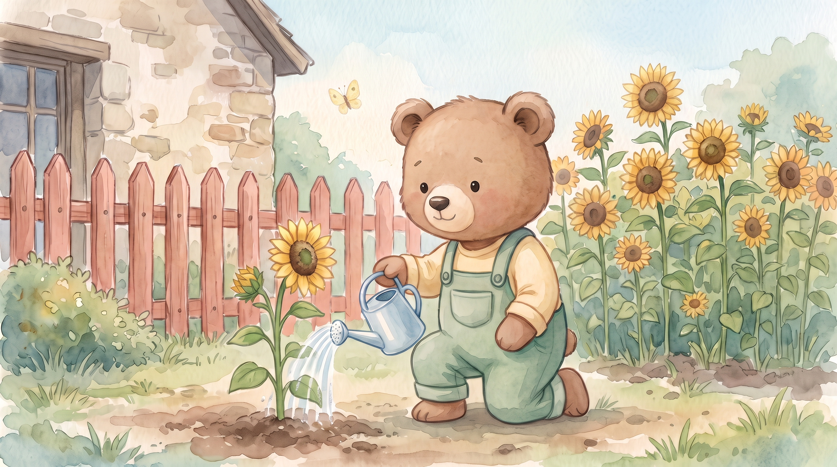 After: saved illustration with one yellow butterfly