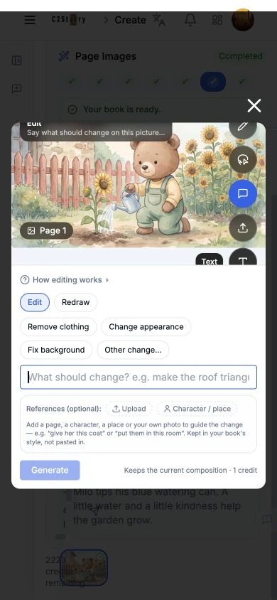 Phone-size editor with the preview and tool strip clipped at the top