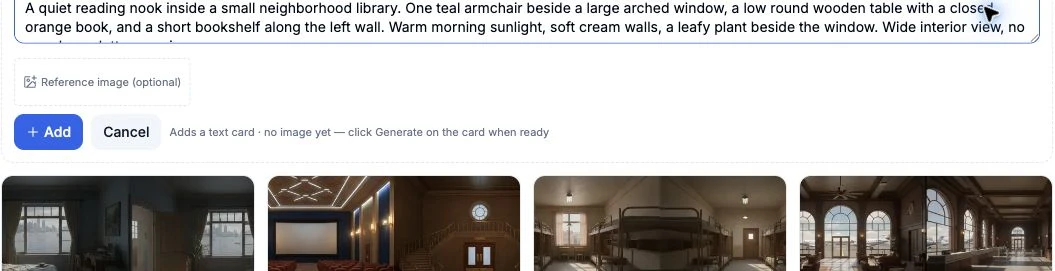 The real name and description entered before Add