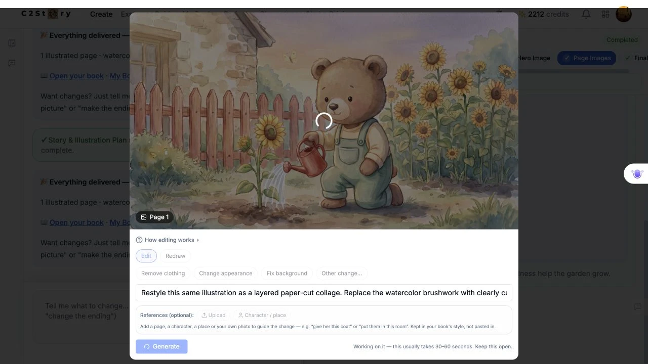 The actual submitted request while controls are disabled