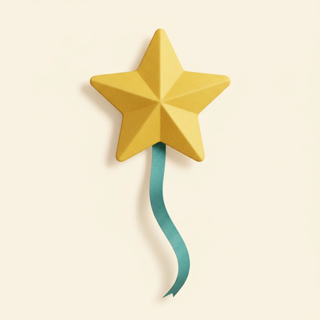 The Paper Star Bookmark generated in this walkthrough