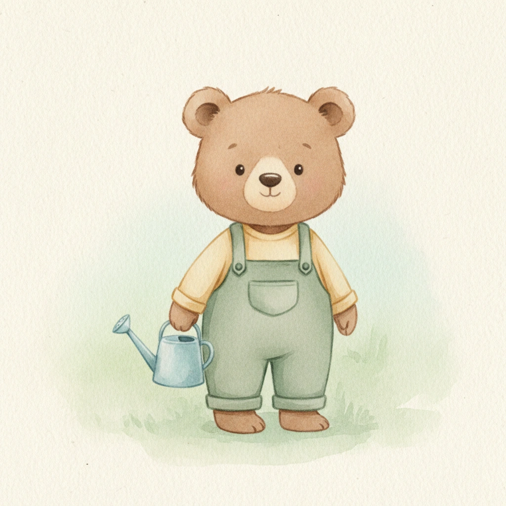 Milo the Little Gardener: the actual image produced by this UI generation.